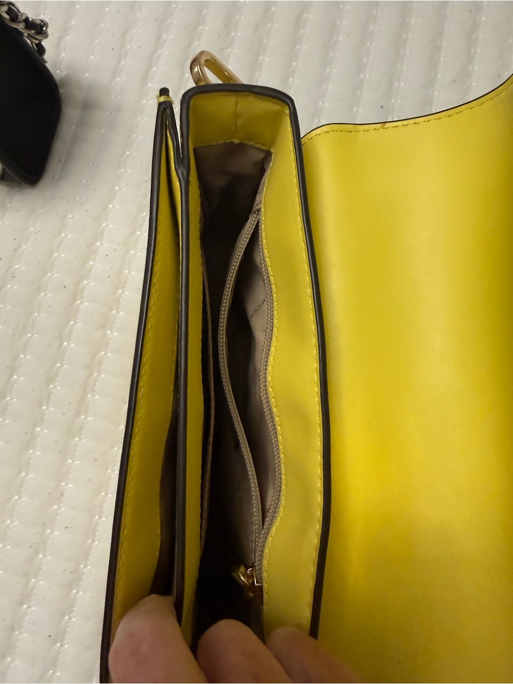 Michael Kors Bright Yellow MK Signature Crossbody - Picture 3 of 3